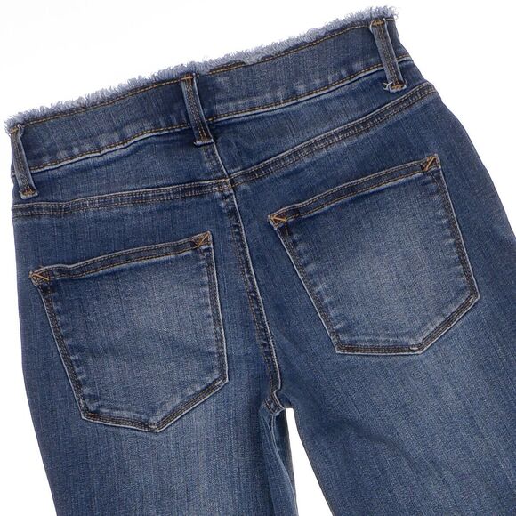 Maurices Super High Rise Jegging XS Womens Distress Button Fly Blue 25x25.5 - Picture 4 of 10